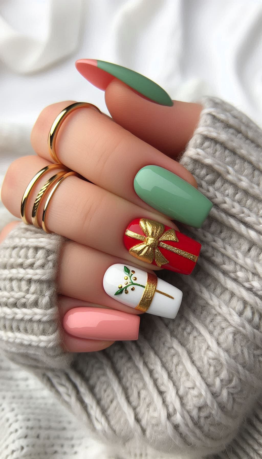 Gift yourself some holiday cheer with these Christmas nail art ideas. Your nails will be the talk of every festive gathering!