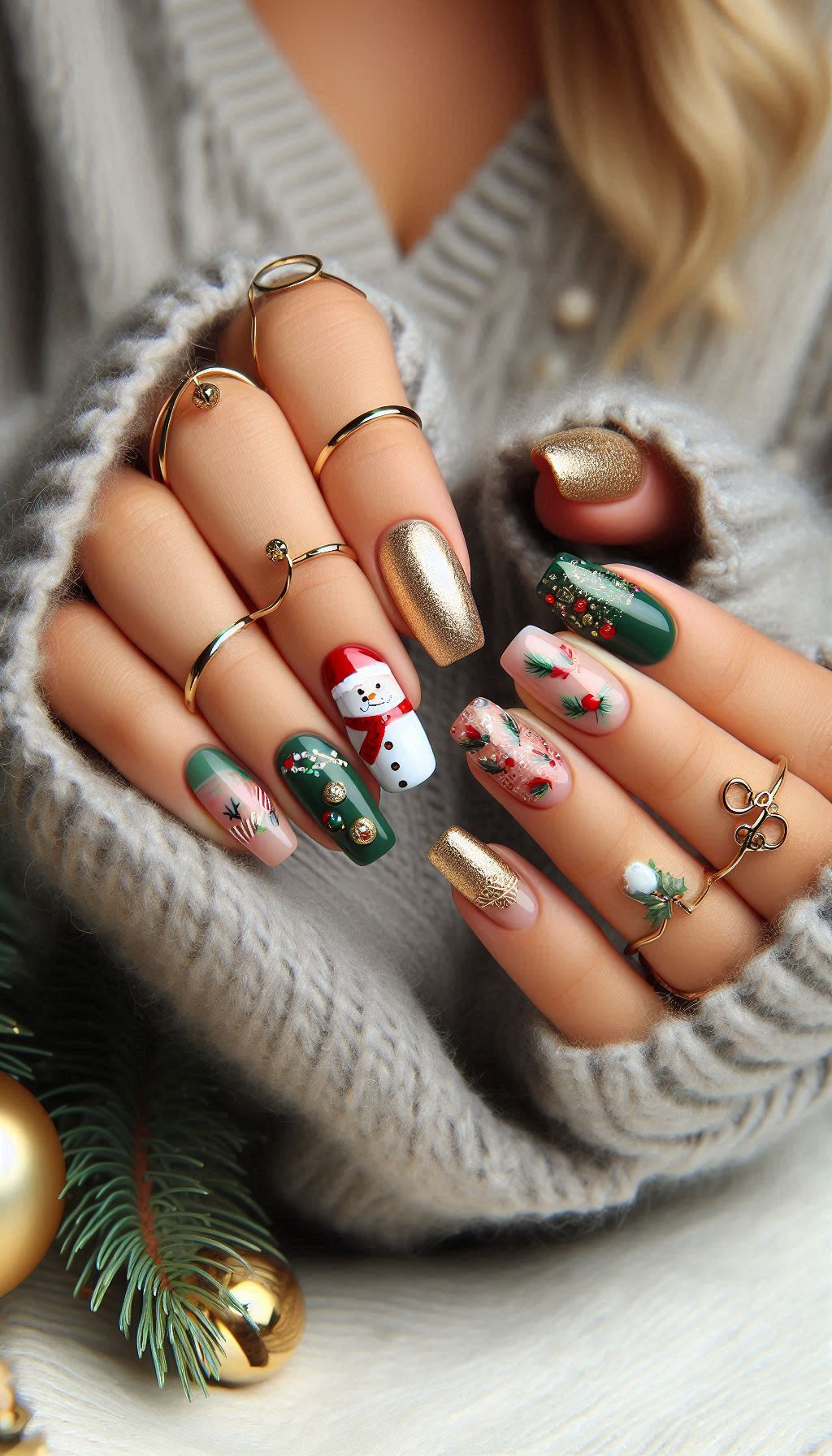 Ho, ho, ho! These Santa Claus-themed nail art ideas are sure to add a touch of magic and festive fun to your holiday look.