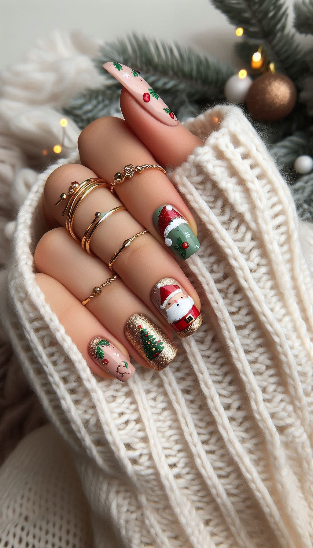 Santa's workshop called—they want your nails to look festive! Try these Santa Claus-themed nail art ideas for a touch of Christmas magic.