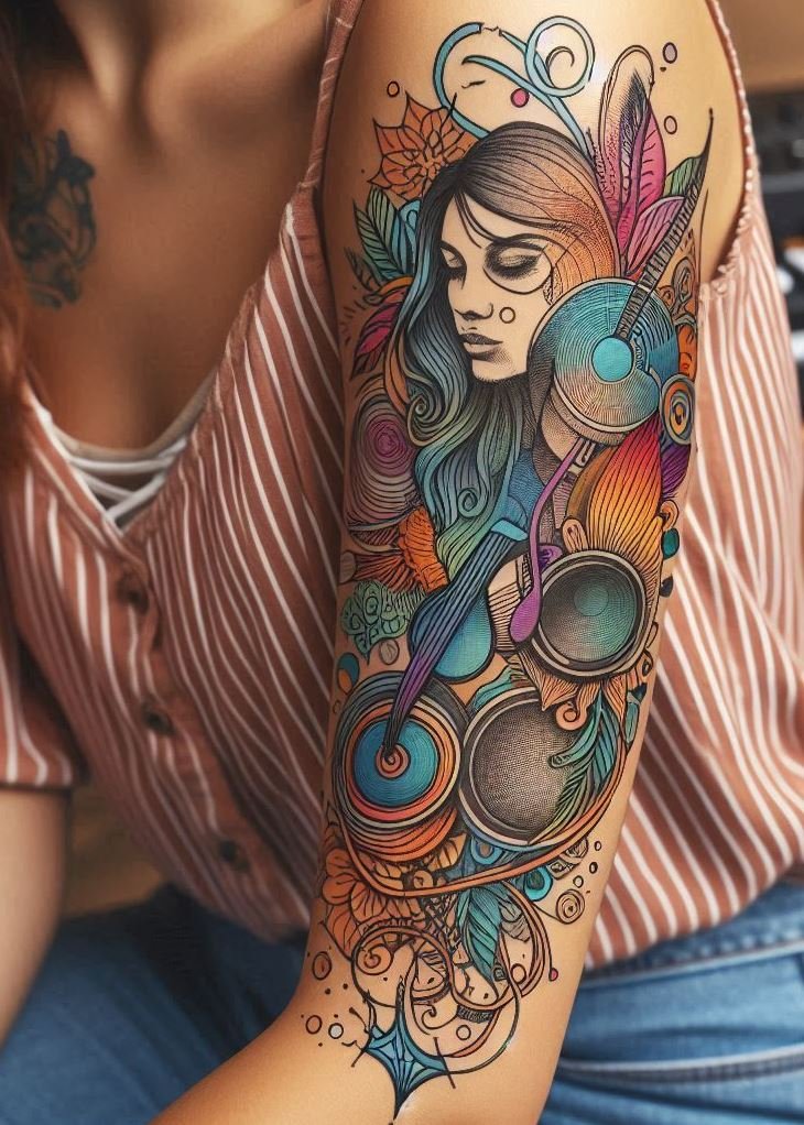 Music Tattoos: 75 Must-See Inspirations | Pocoko Ready to rock and roll with your next tattoo? Check out these guitar designs that are sure to strike a chord!