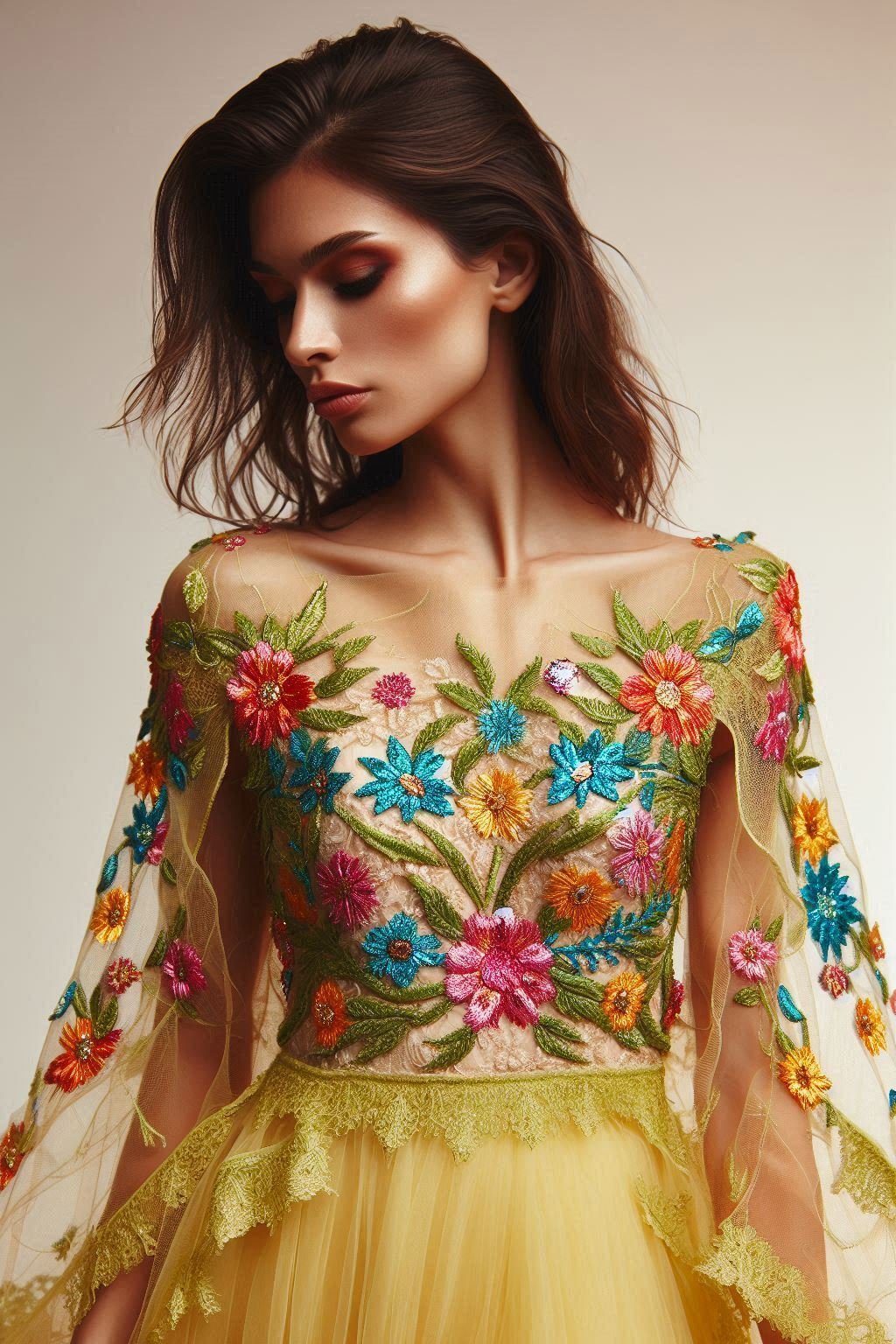 Make every day a sunny day with this bright yellow floral lace dress. It's all about radiating positivity and charm!