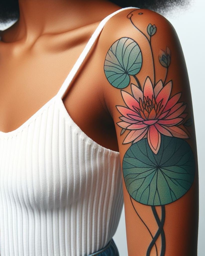 Float into summer with a Water Lily Pad tattoo this July. These graceful flowers bring a sense of peace and tranquility to your body art.