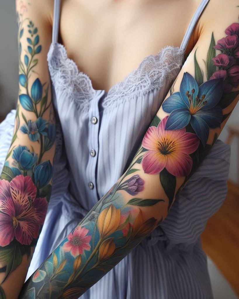 Celebrate your July birthday with a stunning mix of Larkspur and Water Lily tattoos. This combo brings together the bold beauty of Larkspurs with the serene elegance of Water Lilies, creating a unique and enchanting floral design perfect for any ink lover.