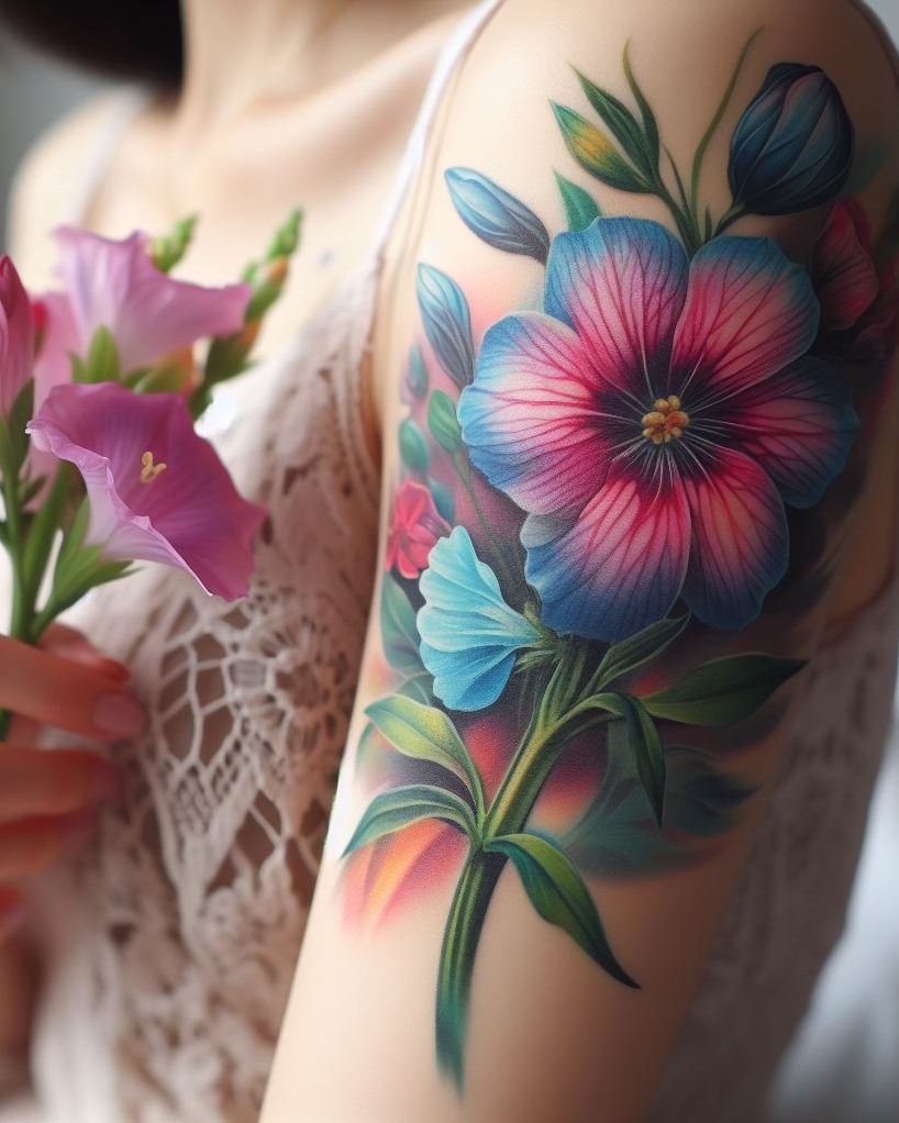 Adorn yourself with a single Larkspur tattoo this July. Known for its graceful beauty and symbolism, it's the perfect way to honor your birth month.