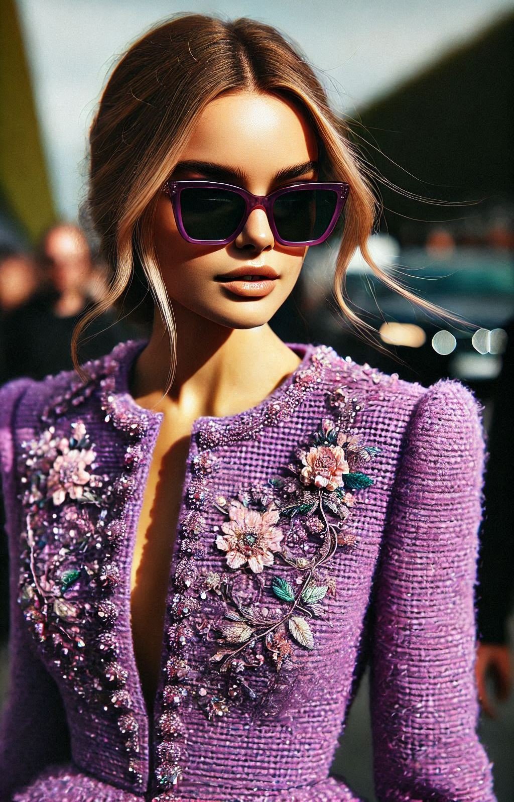 Embrace the timeless charm of a lavender tweed dress. Perfect for special occasions, it’s a classy choice that never goes out of style.