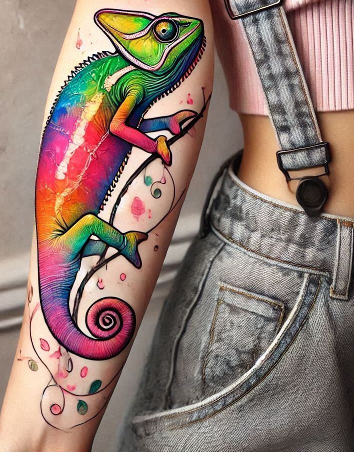 Embrace the beauty of nature with these lizard-inspired reptile tattoos. Perfect for those who love a unique and intriguing look!