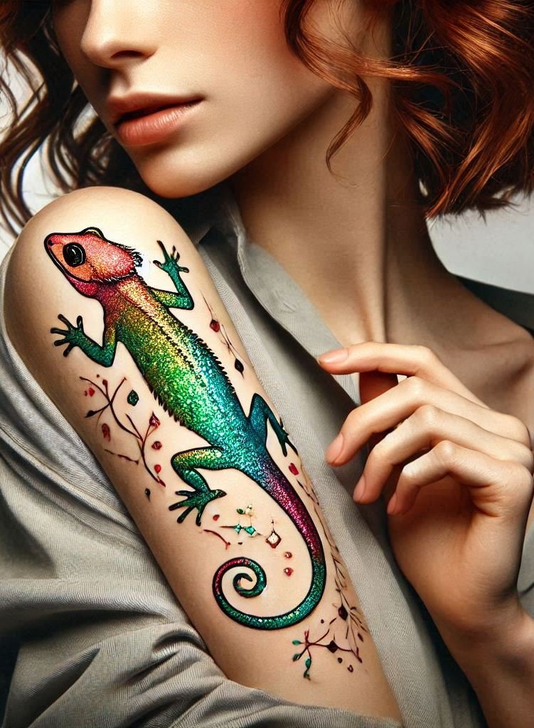 Get ready to stand out with these lizard-inspired reptile tattoos. Perfect for those who love a bold and adventurous look!