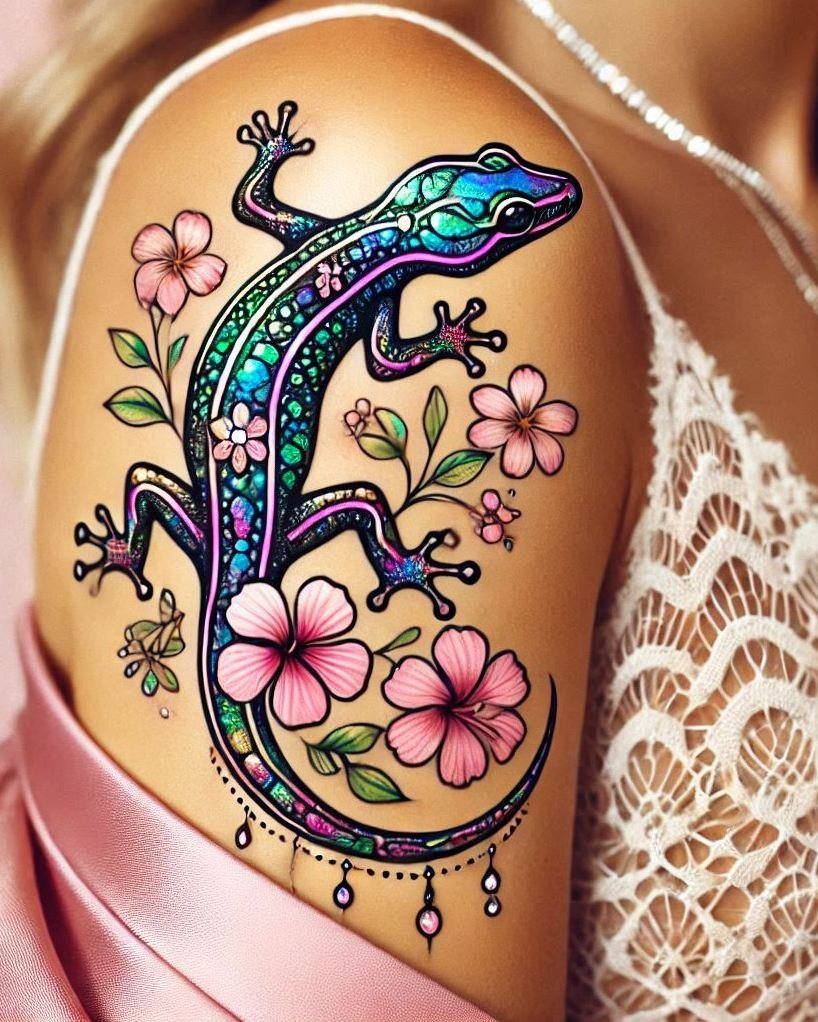 Ready to stand out? These lizard-inspired reptile tattoos offer a unique and intriguing look that's sure to impress!