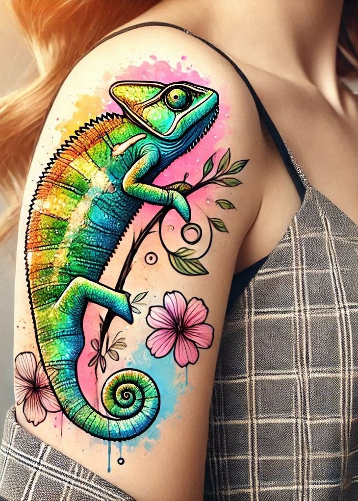 Get ready to turn heads with these amazing lizard-inspired reptile tattoos. Perfect for those who love a unique and bold look!