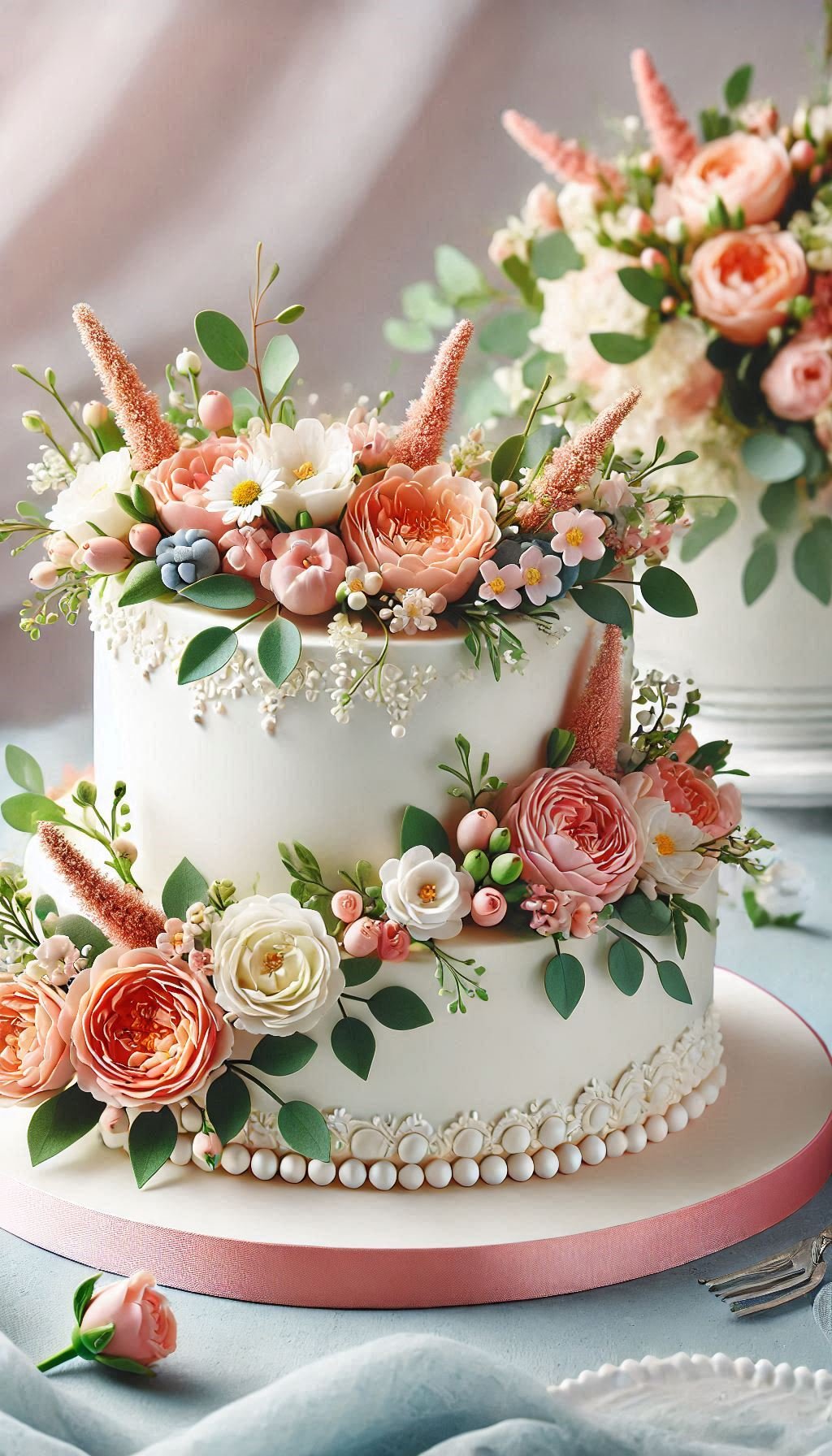 Say 'I do' to this smooth buttercream wedding cake. Fresh flowers make it a stunning centerpiece that’s almost too pretty to eat!