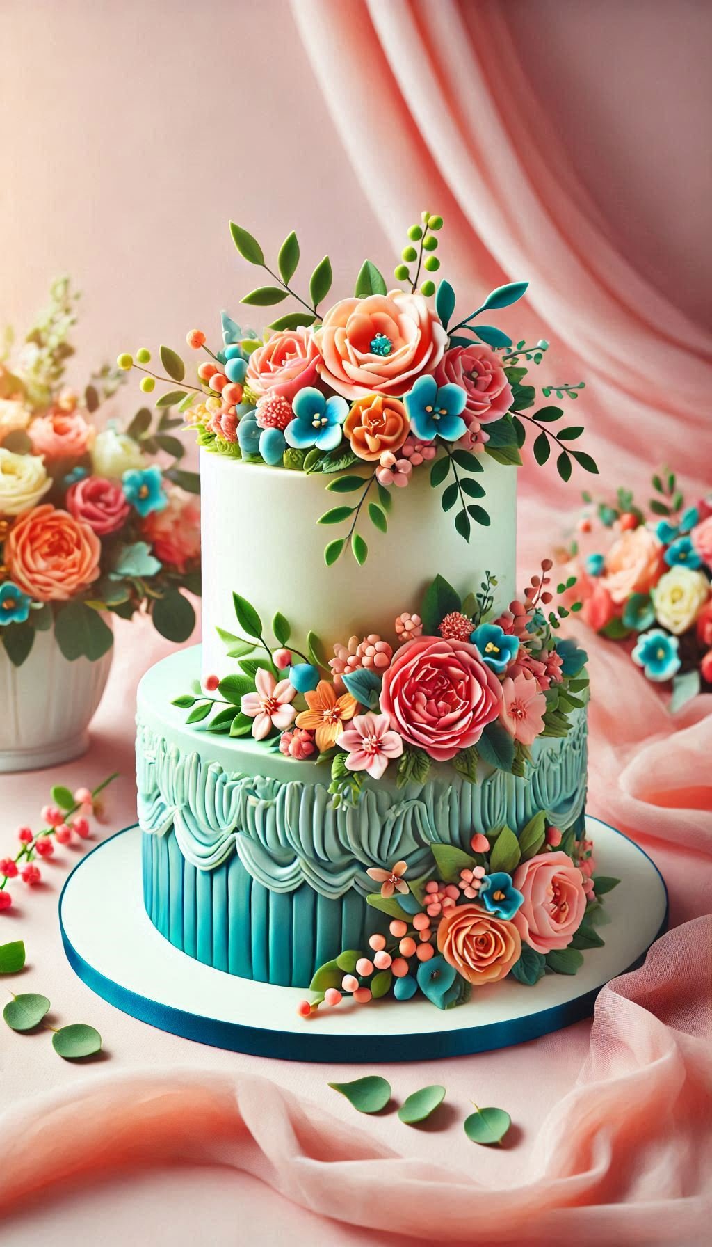 Who needs extra frills when you have a smooth buttercream cake adorned with fresh flowers? Perfect for a naturally elegant wedding!