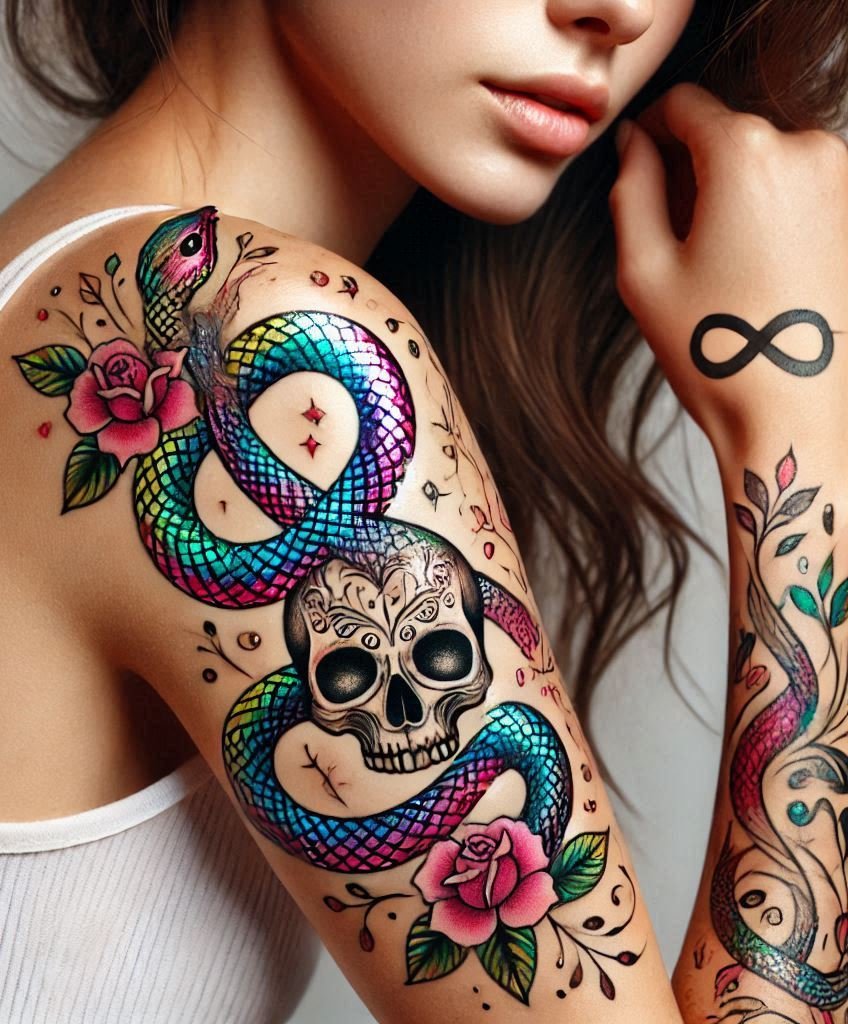 Add a touch of mystique to your ink collection with a snake tattoo. A timeless design that embodies power and transformation!