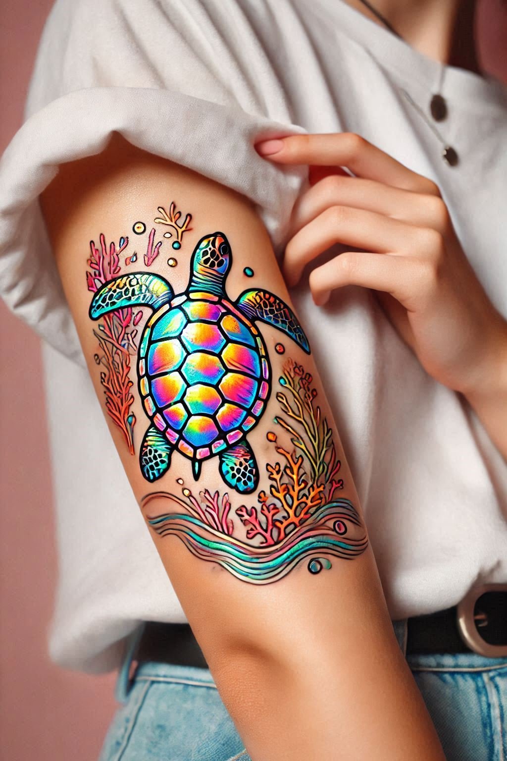 Get inspired by the ocean's gentle giant with a stunning turtle tattoo. Perfect for adding a touch of grace to your ink!