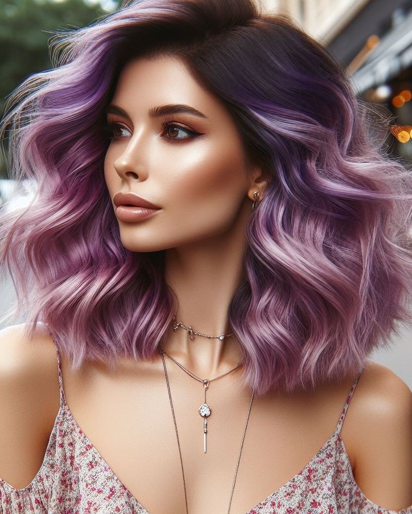 Ashy lavender hair: where elegance meets fantasy. Ready for a color that’s as unique as you? Dive into this gorgeous hue! Hair Color Inspirations