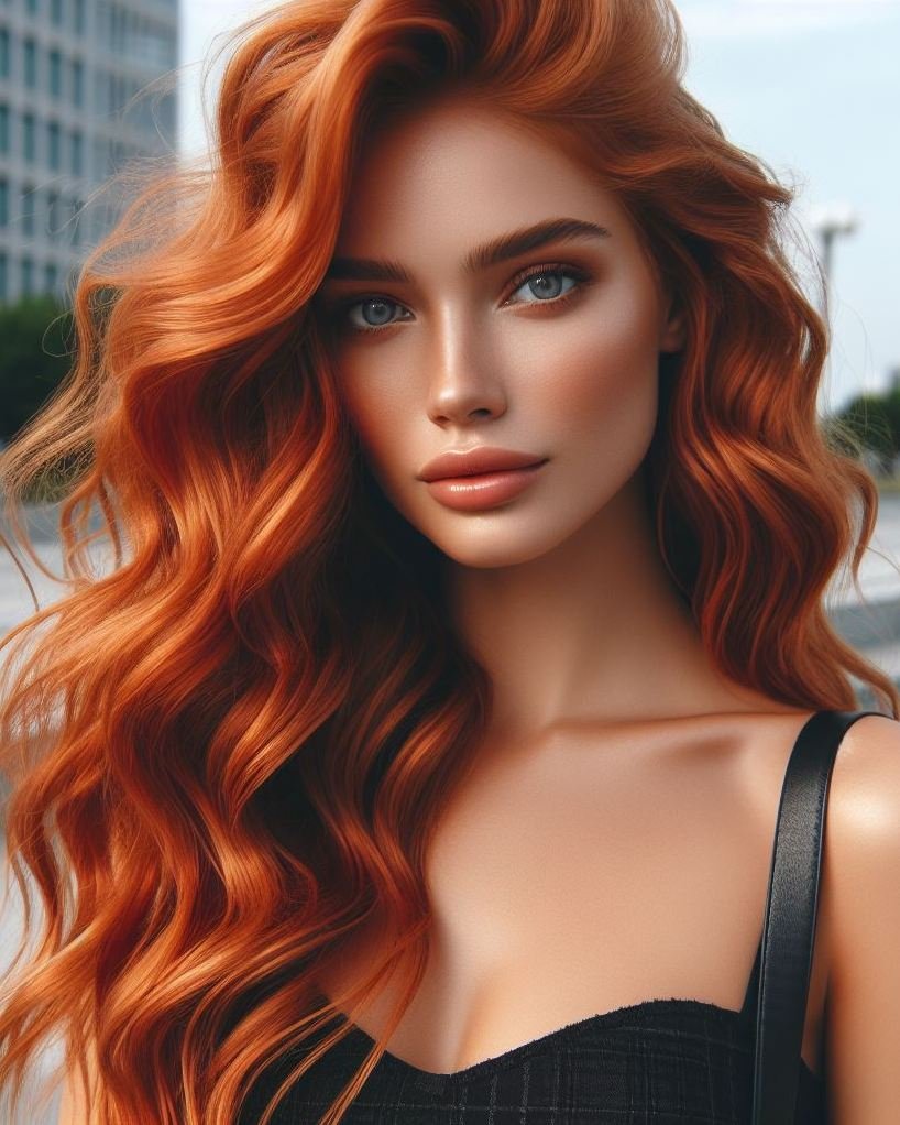 Auburn copper hair: your secret weapon for a dazzling, autumn-inspired makeover. This warm, vibrant color is sure to make heads swivel!