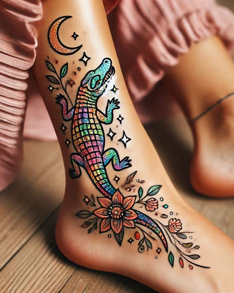 Add some bite to your ink with a crocodile-themed tattoo. Fierce, bold, and absolutely mesmerizing!