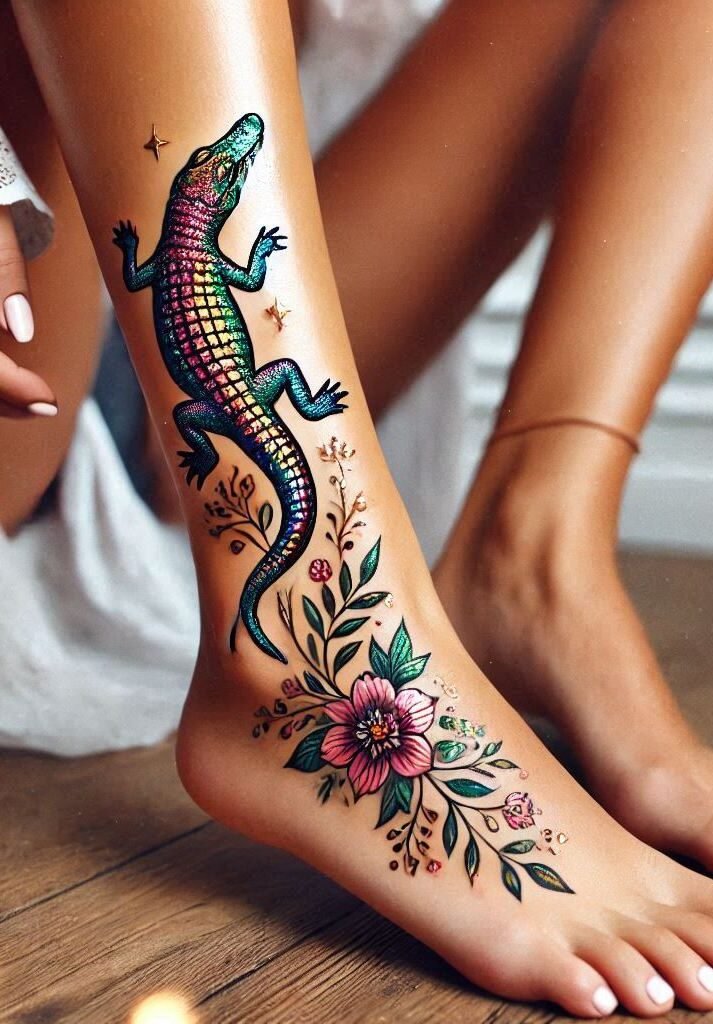 Transform your skin into a canvas of reptilian art with a crocodile tattoo. These designs are as tough as they look!