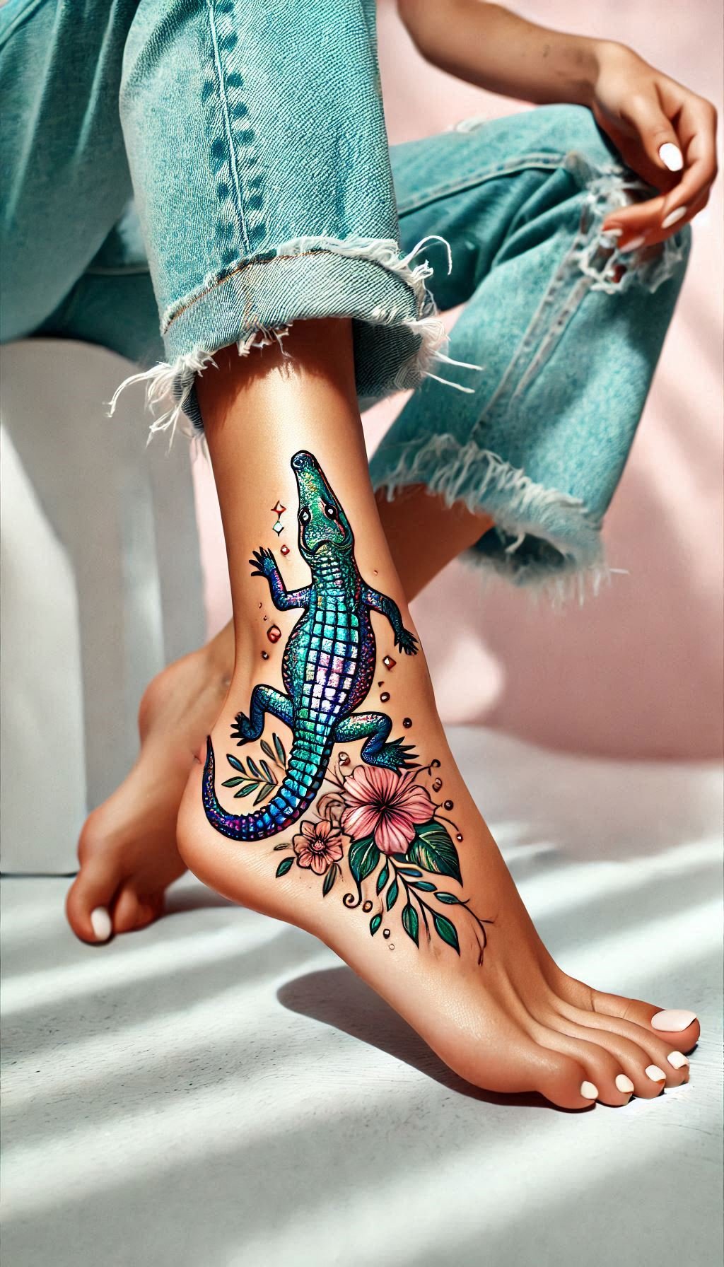 Crocodile tattoos are all about strength and power. Get inked with a design that shows off your fierce side!