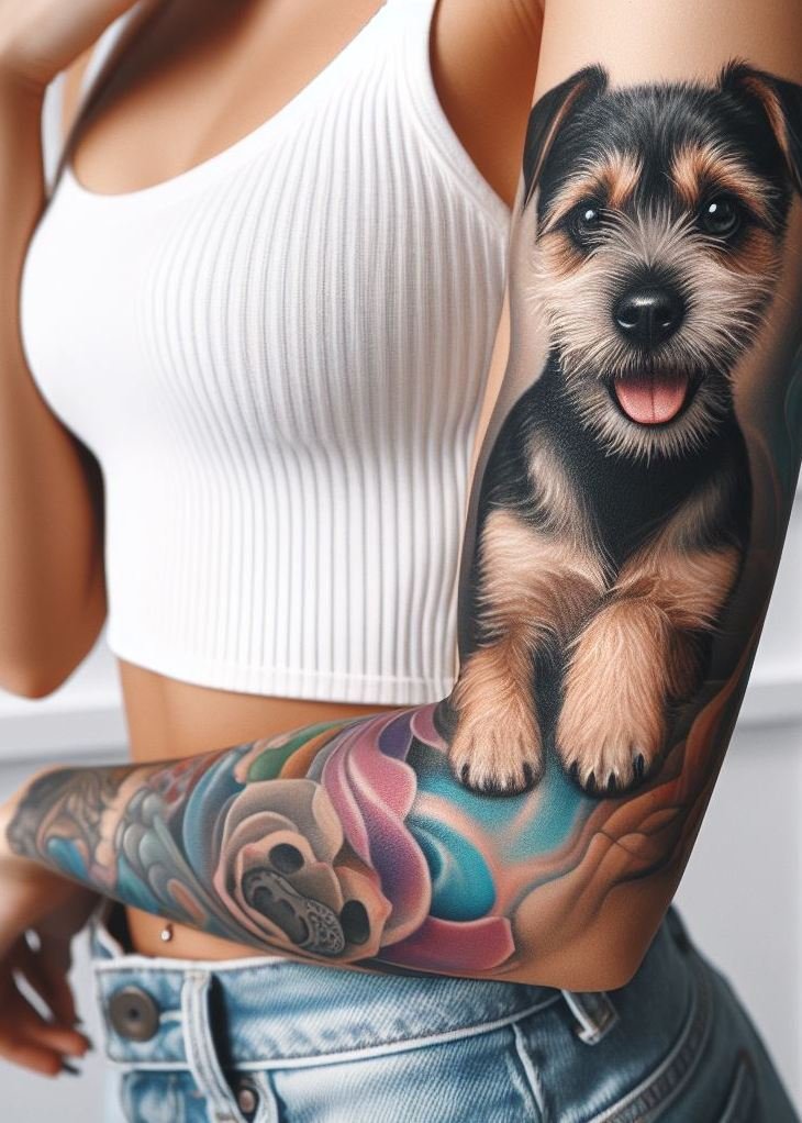 Furever Faithful: 70+ Dog Tattoos That Are Woof-Worthy! | Pocoko Want to show your dog some love without giving them your last bite of pizza? These dog tattoos for girls will have you feeling like the ultimate dog mom, with ink that’s as cute as your pup!