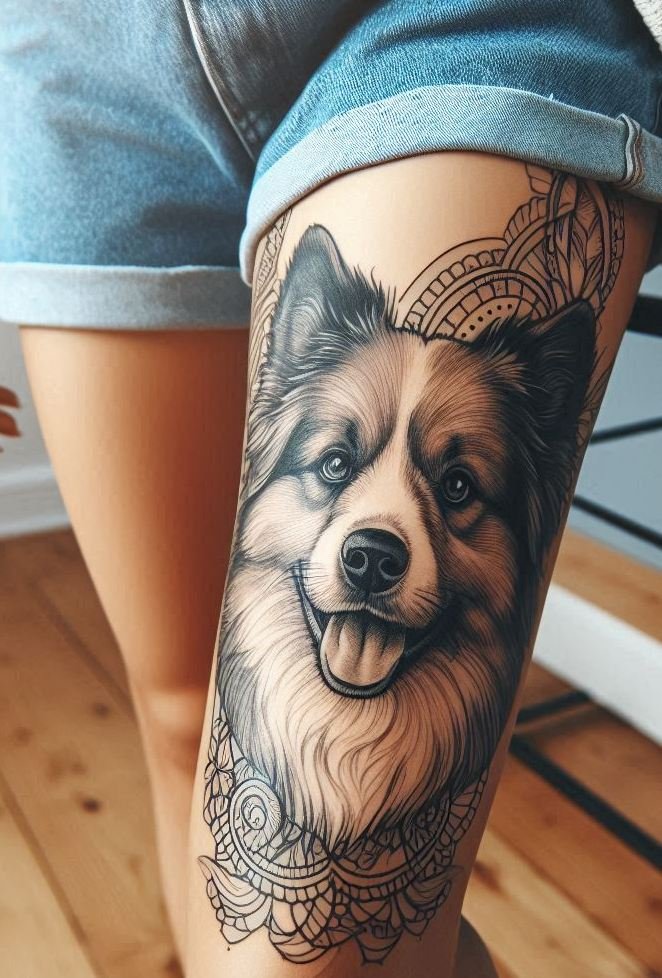 Furever Faithful: 70+ Dog Tattoos That Are Woof-Worthy! | Pocoko From tiny paw prints to full-on dog portraits, these tattoos for girls are perfect for anyone who’s crazy about their dog. Get inked and let the world know you’ve got a tail-wagging companion!