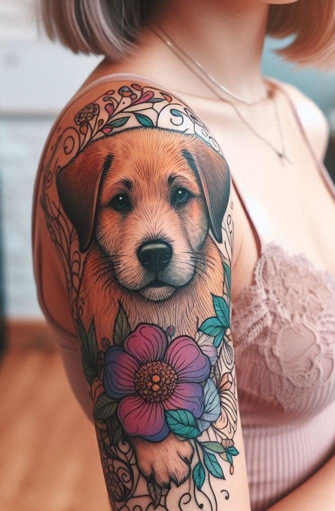Furever Faithful: 70+ Dog Tattoos That Are Woof-Worthy! | Pocoko Want a tattoo that’s both meaningful and totally adorable? These dog tattoos for girls are perfect for showcasing your love for your pup – because no one’s loyalty beats a dog’s!