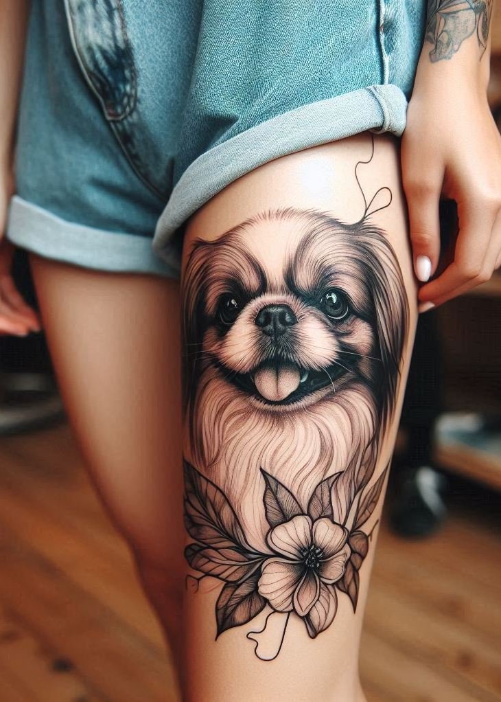 Furever Faithful: 70+ Dog Tattoos That Are Woof-Worthy! | Pocoko Dogs aren’t just pets – they’re family. These tattoos for girls capture that special bond with ink that’s as playful and loving as your dog, no matter the breed or size.