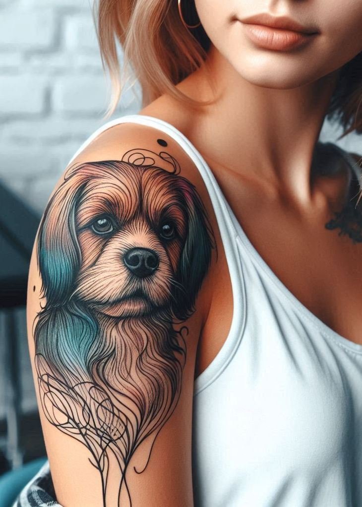 Furever Faithful: 70+ Dog Tattoos That Are Woof-Worthy! | Pocoko These dog tattoos for girls will have you wagging your tail in delight – fur real.