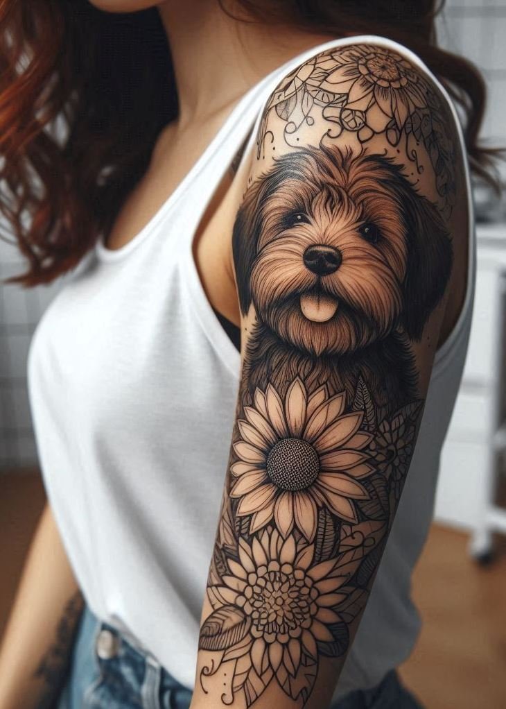 Furever Faithful: 70+ Dog Tattoos That Are Woof-Worthy! | Pocoko Whether you’re a dog mom or just a dog lover, these tattoos are the perfect fit for any girl.