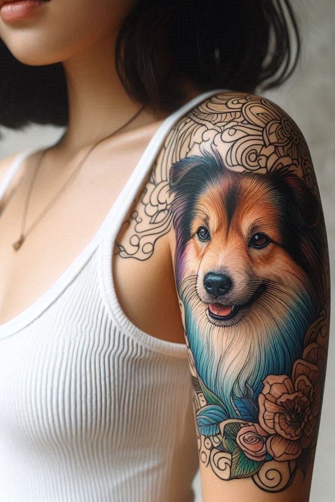 Furever Faithful: 70+ Dog Tattoos That Are Woof-Worthy! | Pocoko Get inked with your favorite breed and let your tattoo do the talking – tail wags included!
