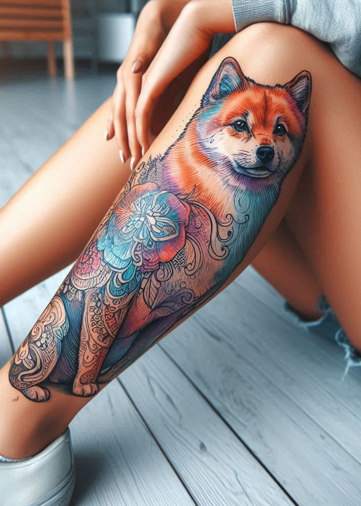 Furever Faithful: 70+ Dog Tattoos That Are Woof-Worthy! | Pocoko Dog Tattoos for Girls: Looking for a tattoo that's as unique as your dog? These designs are sure to inspire your next ink adventure.