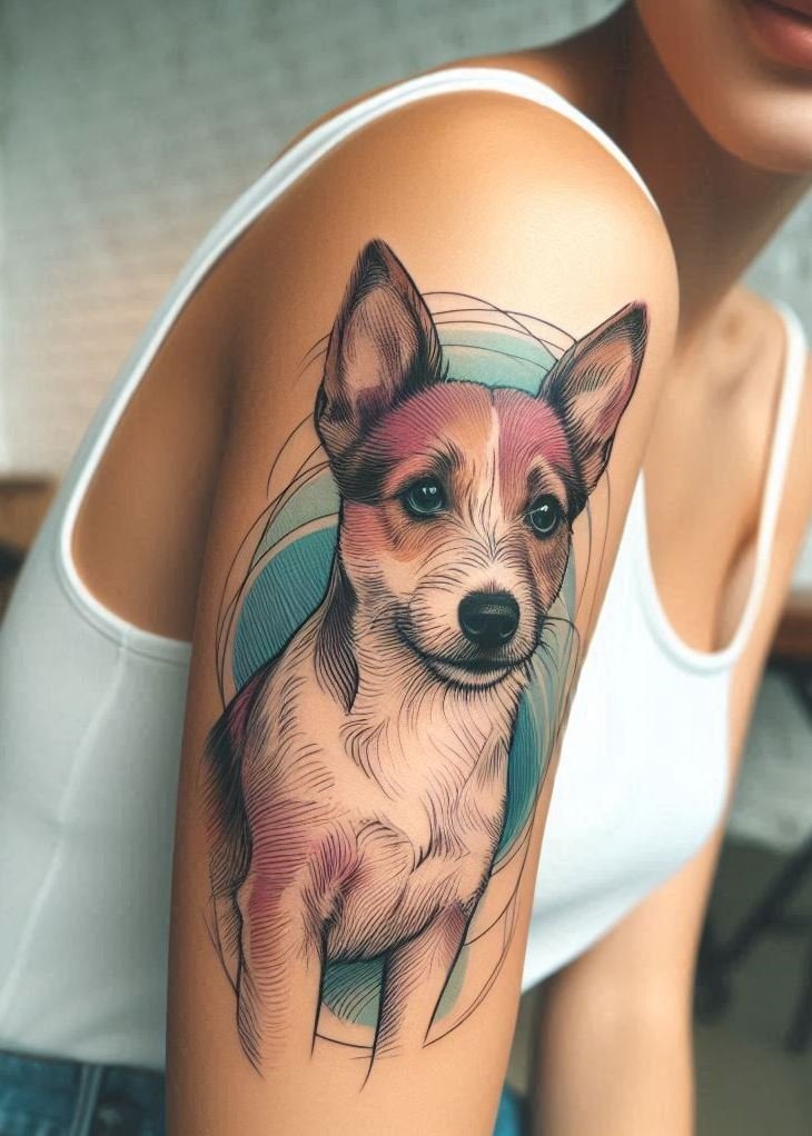 Furever Faithful: 70+ Dog Tattoos That Are Woof-Worthy! | Pocoko Dog Tattoos for Girls: Because sometimes, words just aren't enough to express the love you have for your furry friend. These tattoos do the trick.
