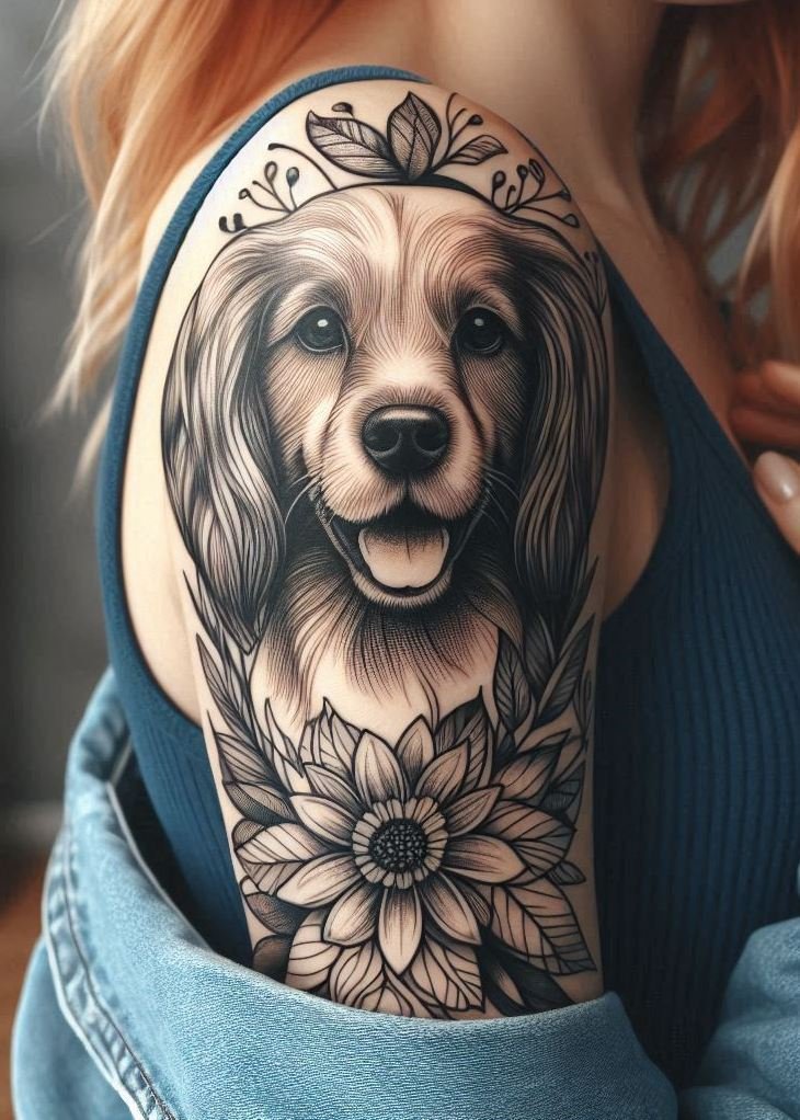 Furever Faithful: 70+ Dog Tattoos That Are Woof-Worthy! | Pocoko A dog tattoo is like a permanent reminder that your heart belongs to your furry companion. Whether it’s a delicate paw print or a full portrait, these tattoos are made to fetch attention!