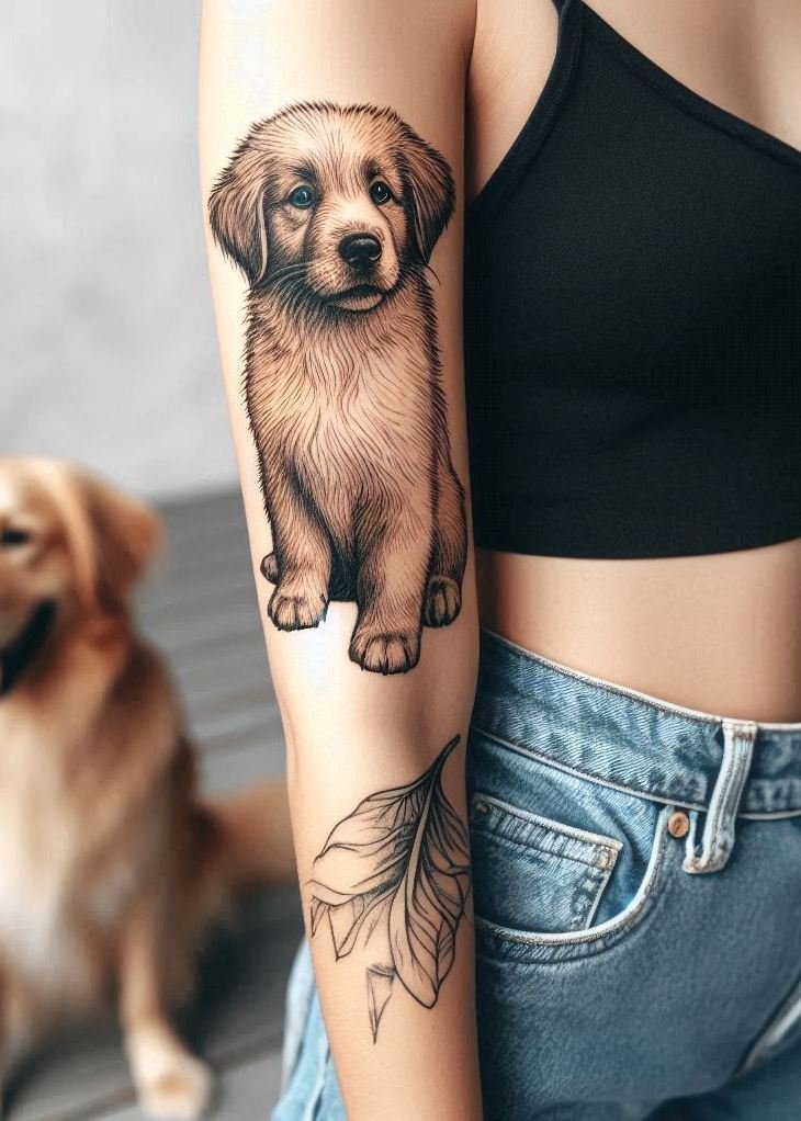 Furever Faithful: 70+ Dog Tattoos That Are Woof-Worthy! | Pocoko Embark on a tattoo adventure with these dog designs that are simply pawsome for girls.