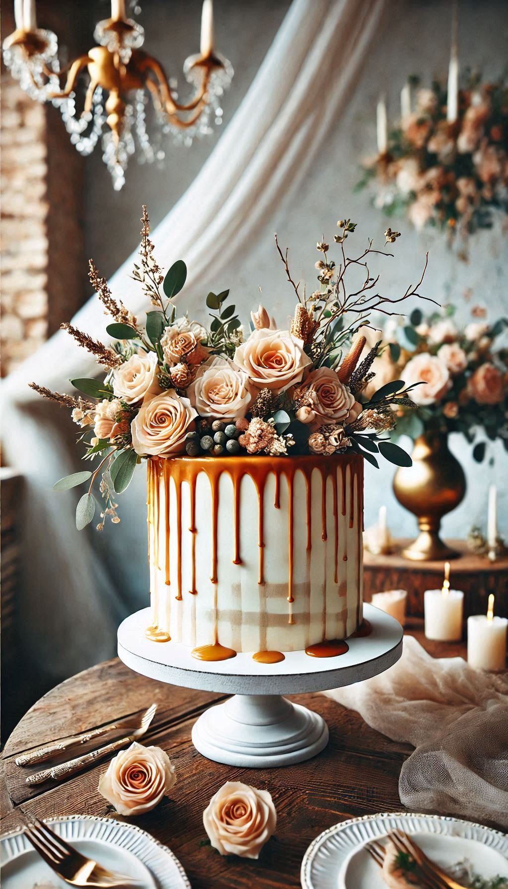 Add some caramel or chocolate magic to your rustic wedding with these stunning drip cakes. They're almost too good to eat. Almost.
