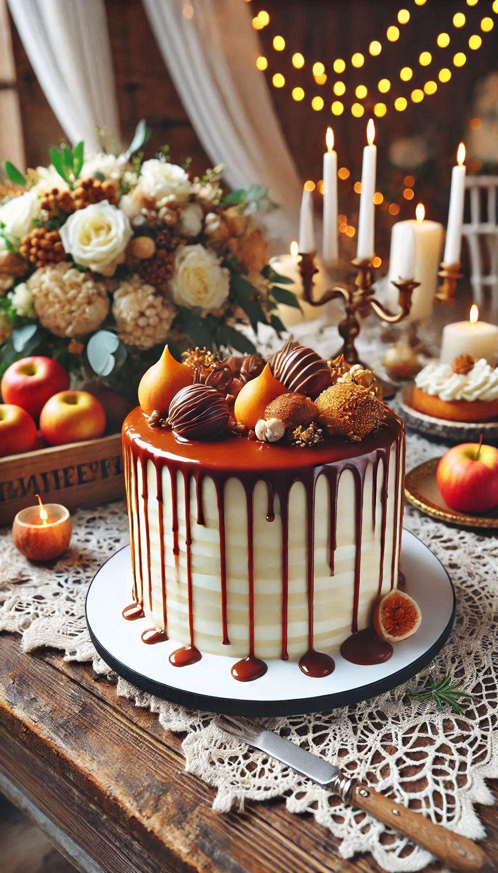 These rustic drip cakes with caramel or chocolate drizzle are the sweet, melty magic your wedding needs. Too delicious to resist!