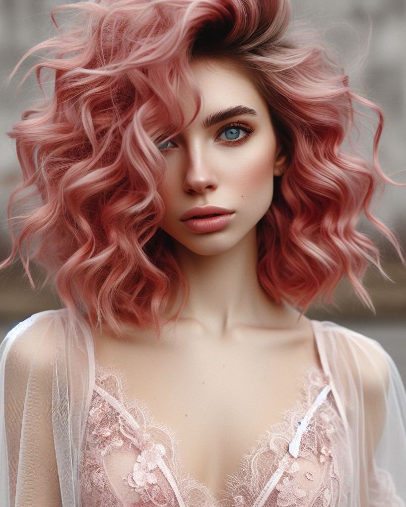 Dusty pink hair: where sophistication meets whimsy. Add a touch of pastel magic to your look with this enchanting hue! Hair Color Inspirations