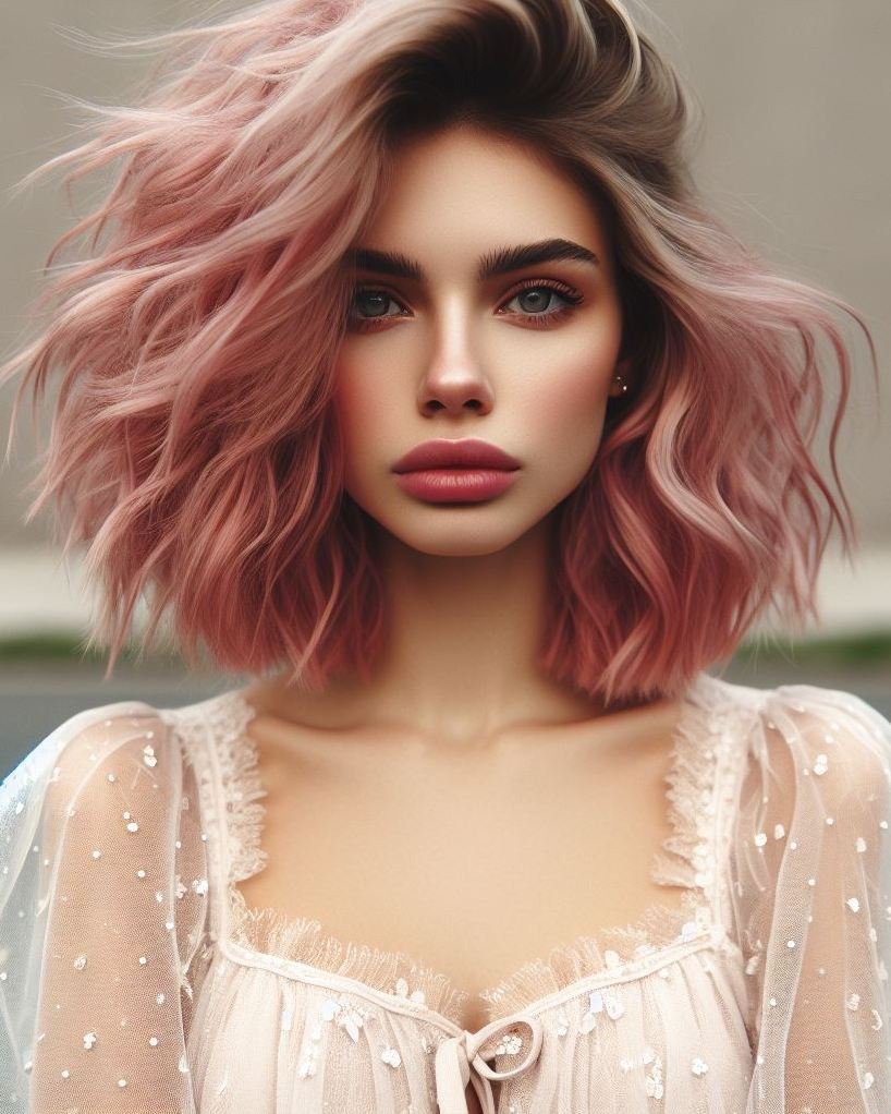 Dusty pink hair: because every day should have a hint of magic. Soft, stylish, and absolutely stunning!