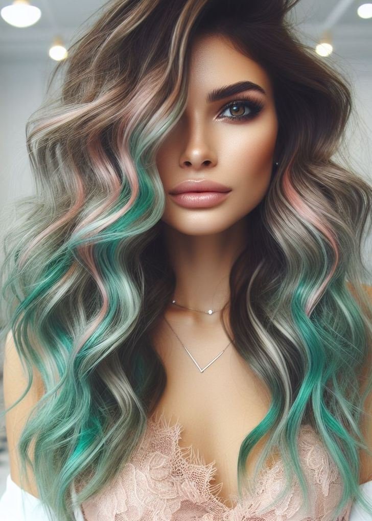 Dive into a sea of elegance with emerald green hair! This rich, jewel-toned color is perfect for those who want to make a regal statement.