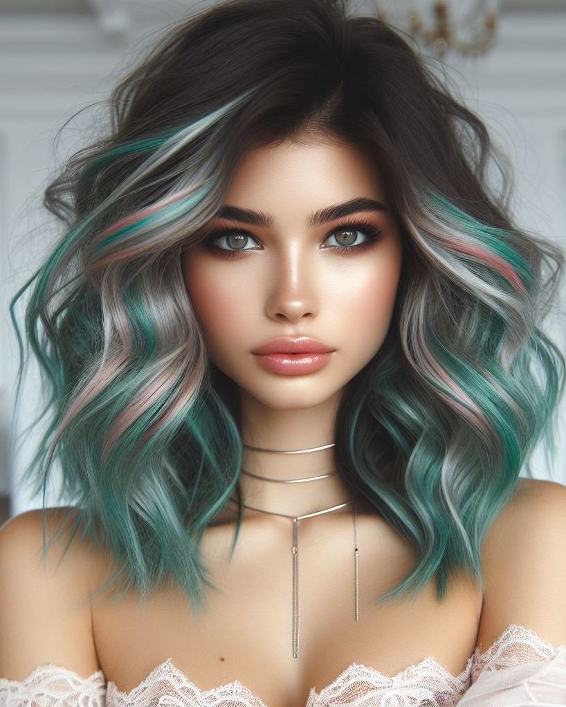 Embrace the lush, vibrant beauty of emerald green hair! This striking shade is perfect for those who want to add a touch of elegance and drama to their look.