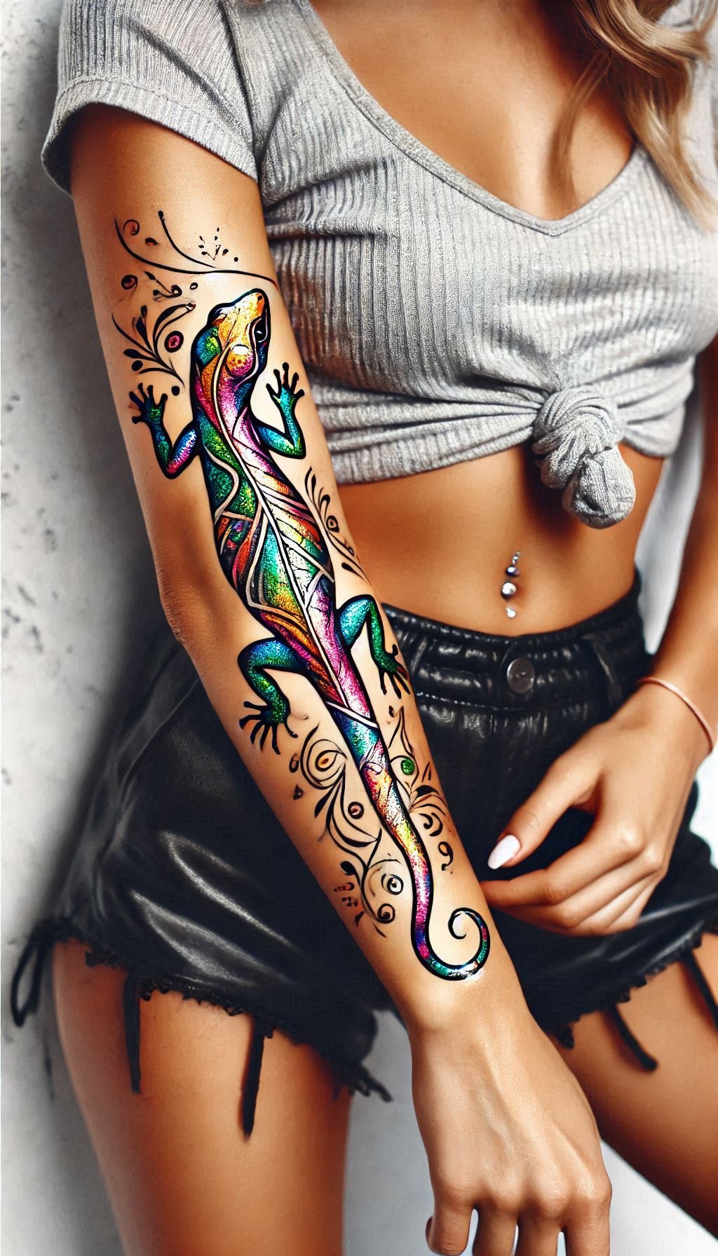 Add a touch of the wild to your ink with a lizard-themed tattoo. Perfect for those who love the beauty and mystery of reptiles!