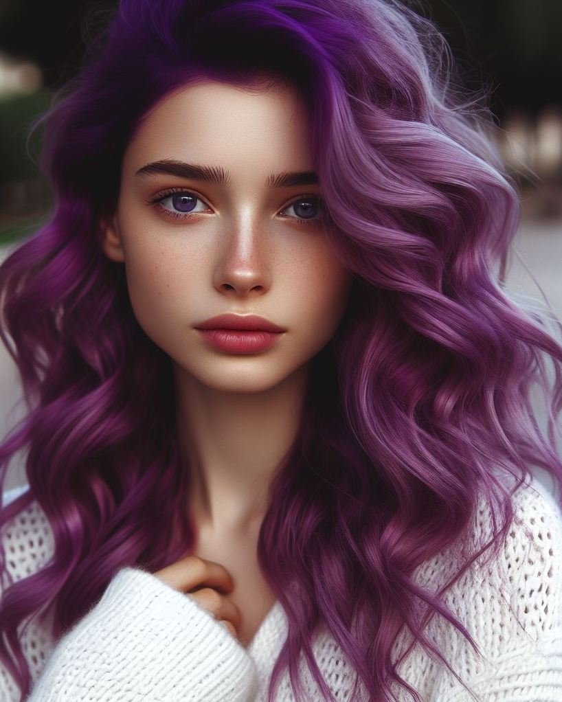 Magenta purple hair: the perfect fusion of passion and mystery. Embrace this dazzling color for a look that's truly unforgettable.