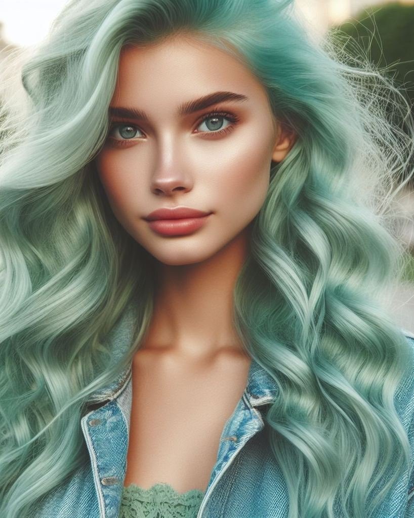 Mint hair: the perfect blend of whimsy and elegance. Ready to add a touch of magic to your locks with this stunning color?