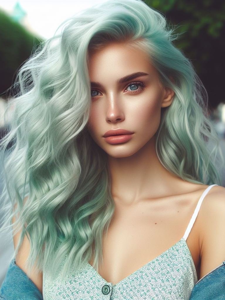 Mint hair: a cool and refreshing choice for anyone looking to add a touch of unique charm to their look. Get ready to shine!
