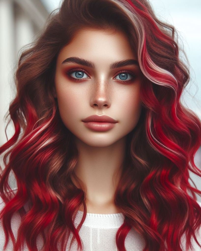 Elevate your hair game with red ombre! This captivating gradient is perfect for those who love to embrace their fiery side. Hair Color Inspirations