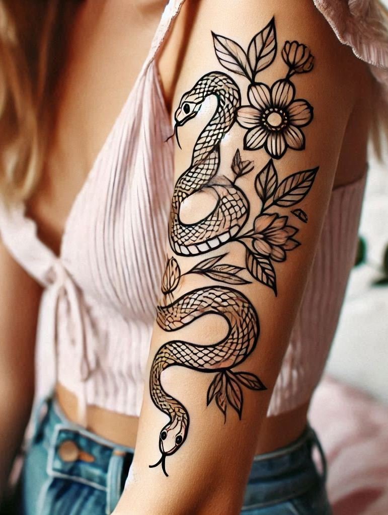 Add some reptilian charm to your ink with a snake tattoo. Fierce, intricate, and undeniably cool!