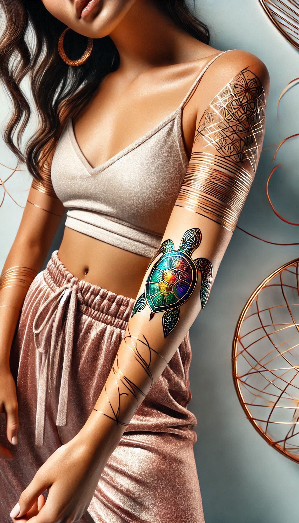 These turtle tattoos are perfect for anyone who wants to add a touch of whimsy and wonder to their look. Prepare to be enchanted.