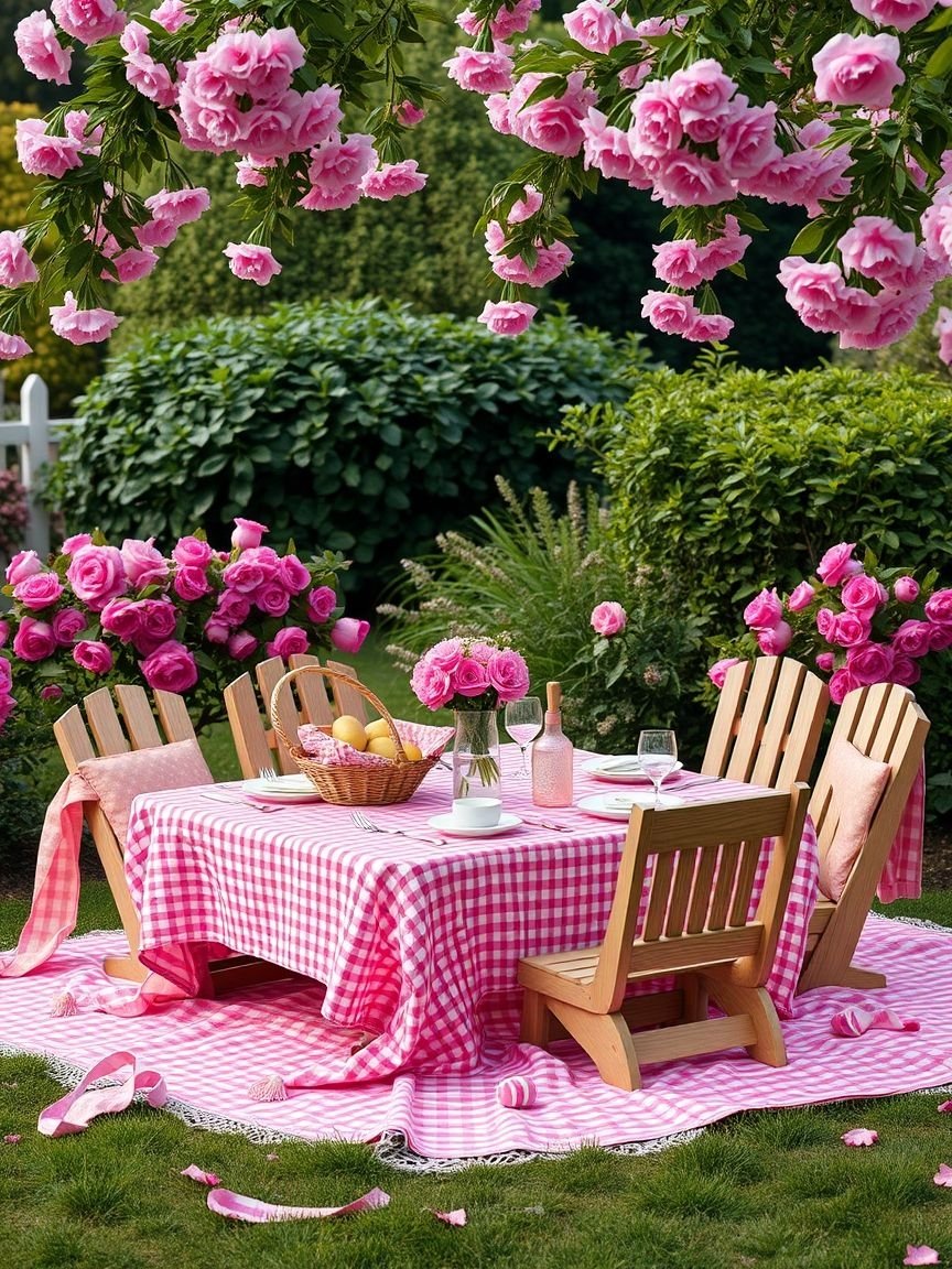 Pink skies, pink decor, and a whole lot of fun! Transform your backyard into a kitty paradise with a pink aesthetic that’s both playful and chic. Perfect for an outdoor gathering with friends, fluffy tails, and plenty of treats!