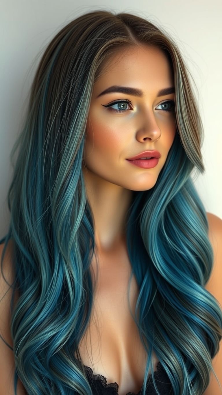 Hair Color Inspirations: 100+ Daring Must-Have Shades That Shine | Pocoko Blue long hair is your ticket to a show-stopping look. Perfect for anyone ready to make a bold style move!