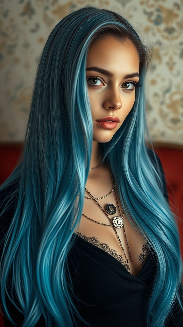 Hair Color Inspirations: 100+ Daring Must-Have Shades That Shine | Pocoko Dramatic, stunning, and unforgettable! Blue long hair is the ultimate way to add a splash of excitement to your style.