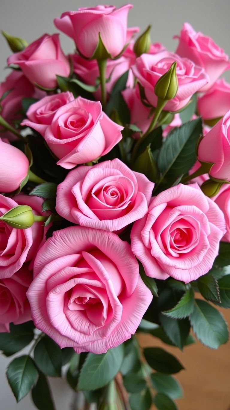 Bring a burst of pink elegance into your life with a gorgeous rose bouquet. Whether you're styling your room or gifting a loved one, these soft blooms are the perfect touch of beauty, sweetness, and timeless charm.